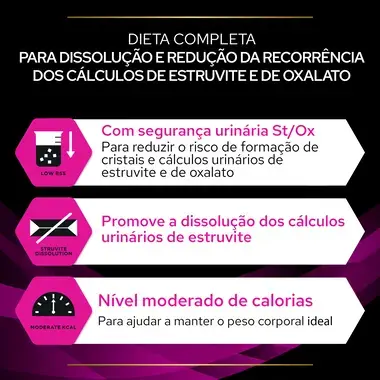 PRO PLAN VETERINARY DIETS Feline UR St/Ox Urinary Saquetas com Frango