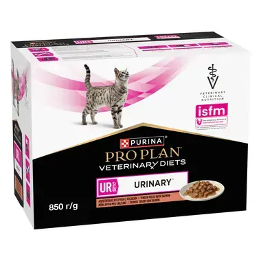 PRO PLAN VETERINARY DIETS Feline UR St/Ox Urinary Saquetas com Salmão