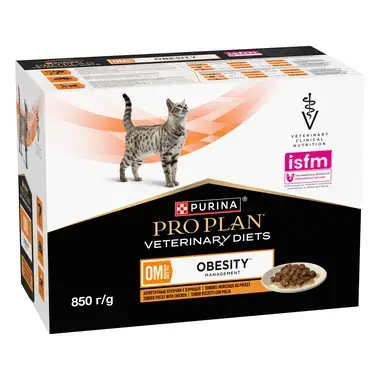 PRO PLAN VETERINARY DIETS Feline OM St/Ox Obesity Management Saquetas com Frango