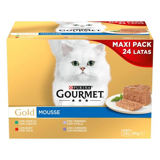 GOURMET Gold Mousse com Coelho, com Vaca, com Vitela, com Borrego