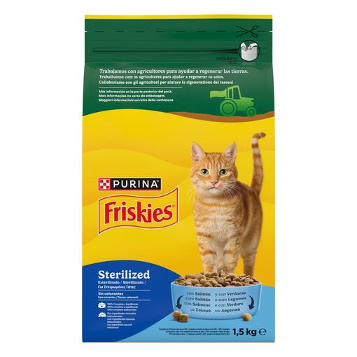 FRISKIES Esterilizado Salmão e Atum - Gato Seco